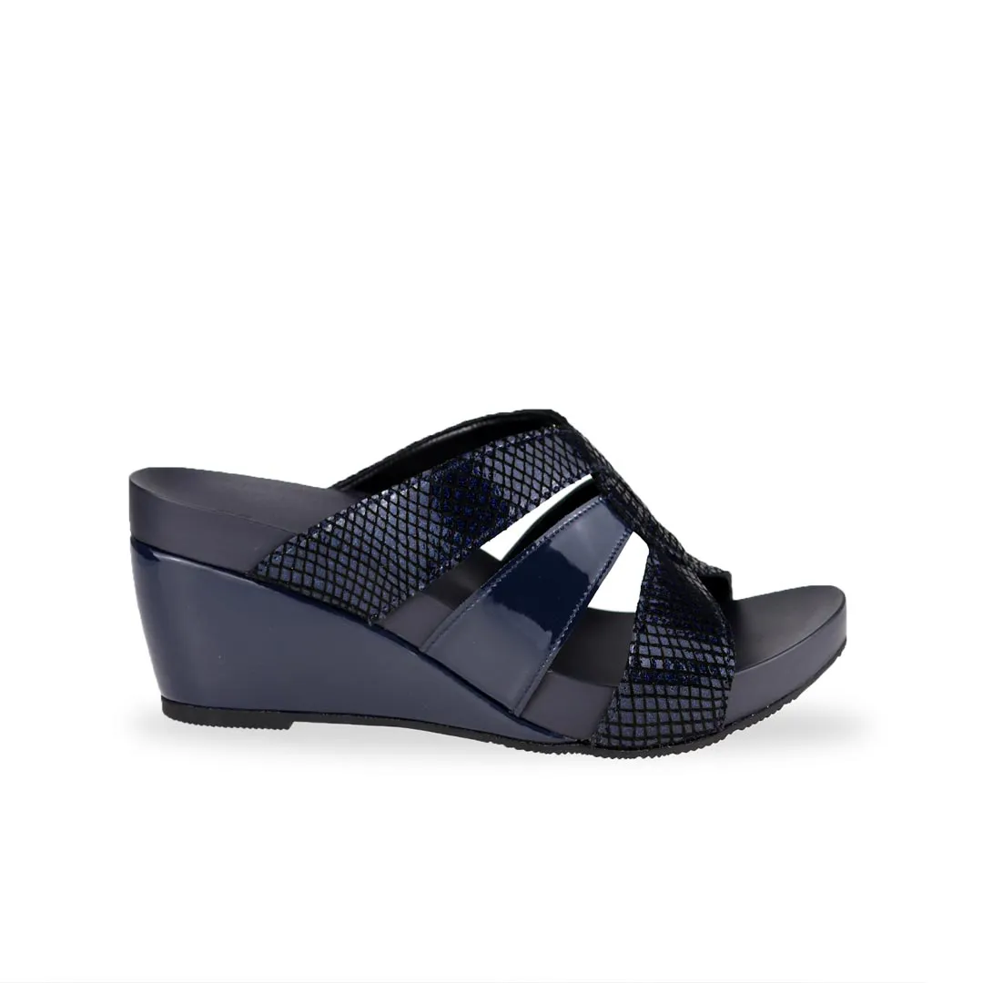 [20% off at cart] Triple Straps Snake-Effect Wedges