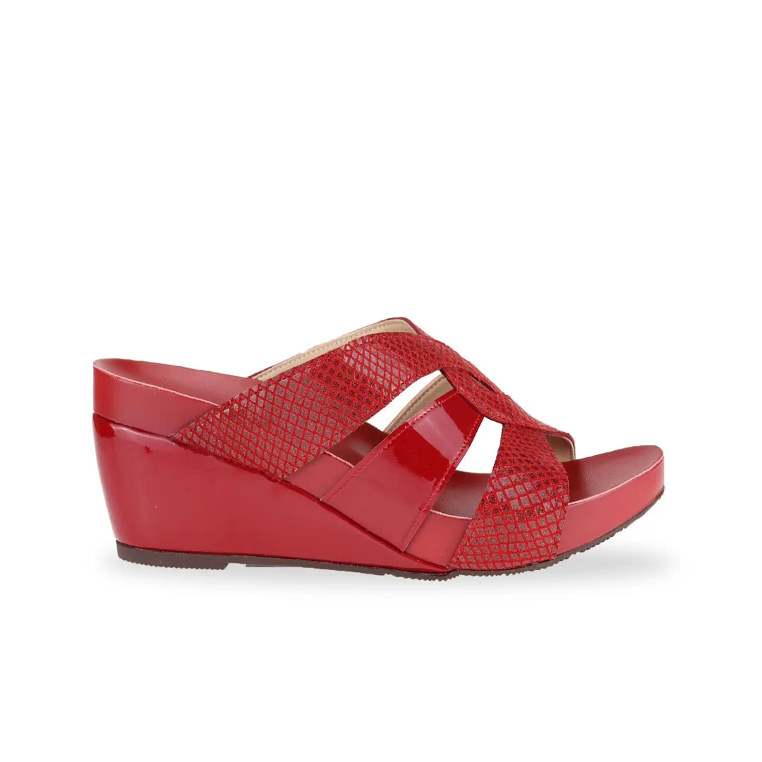 [20% off at cart] Triple Straps Snake-Effect Wedges