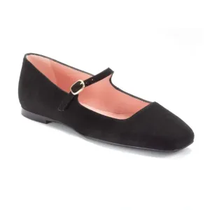 51599 - Black Suede Flats for Teen/Women by Pretty Ballerinas