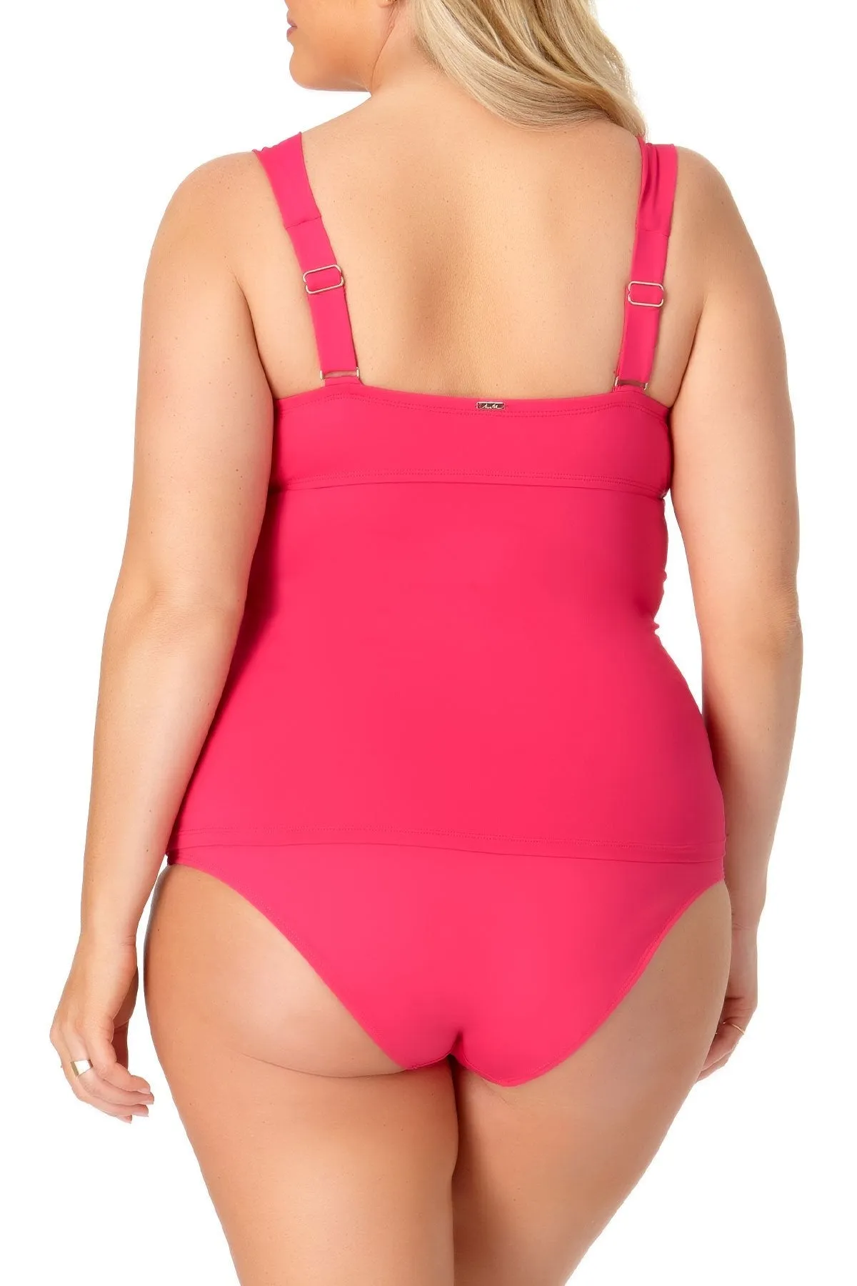 Anne Cole Plus - Twist Front Underwire Tankini Swim Top