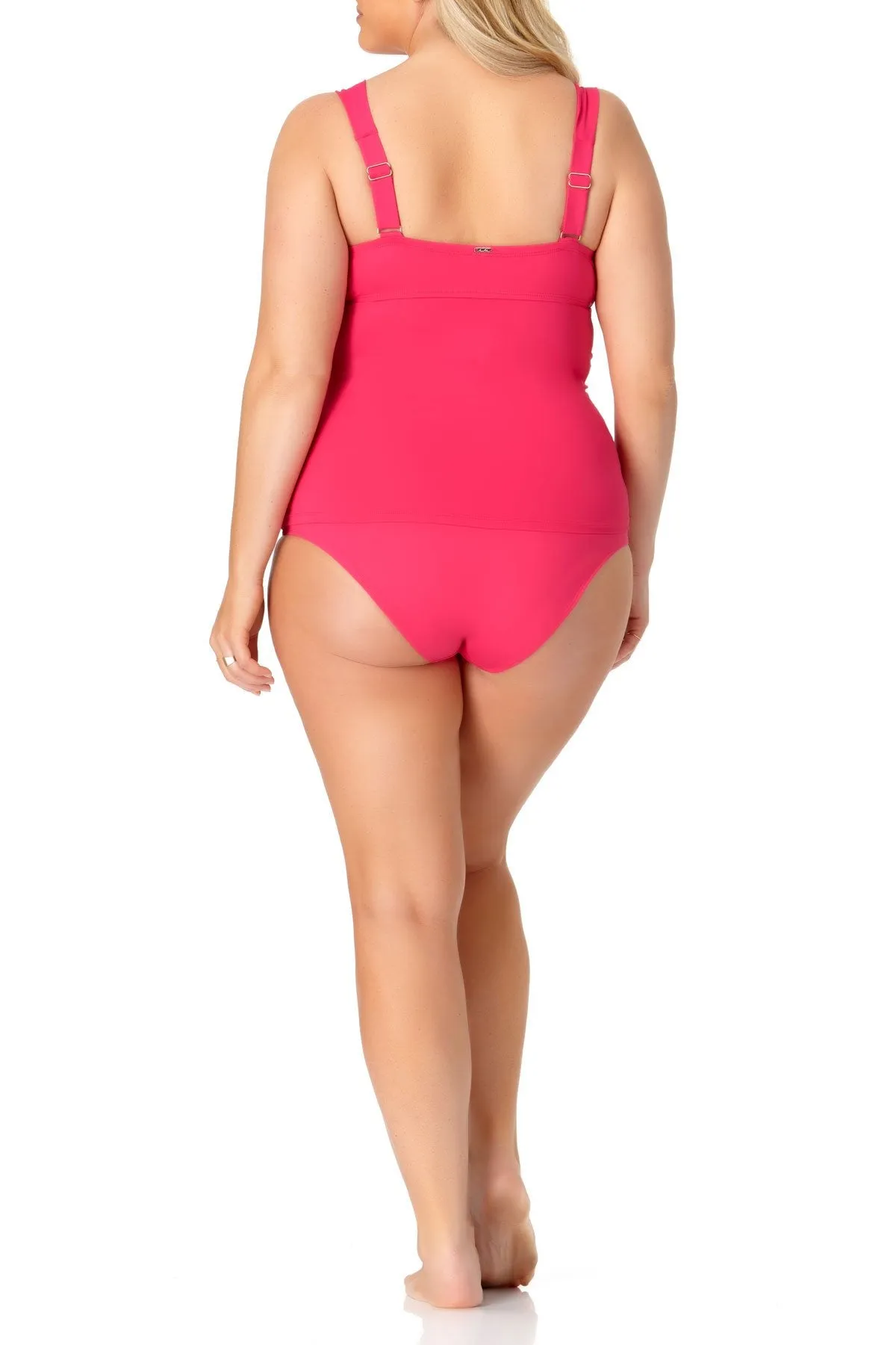 Anne Cole Plus - Twist Front Underwire Tankini Swim Top