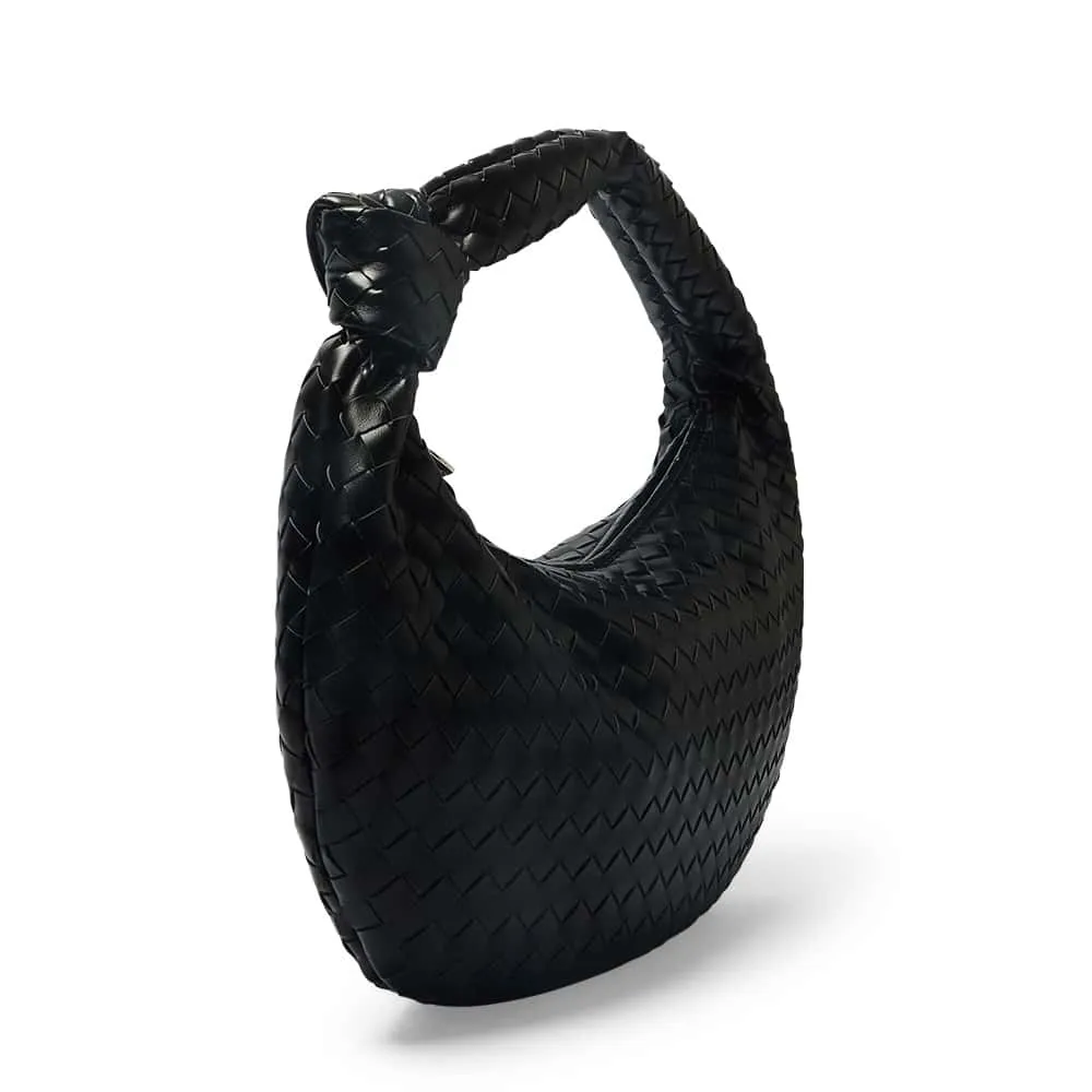 Billy Handbag in Black Weave