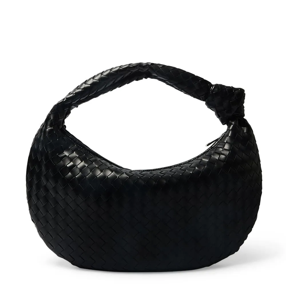 Billy Handbag in Black Weave