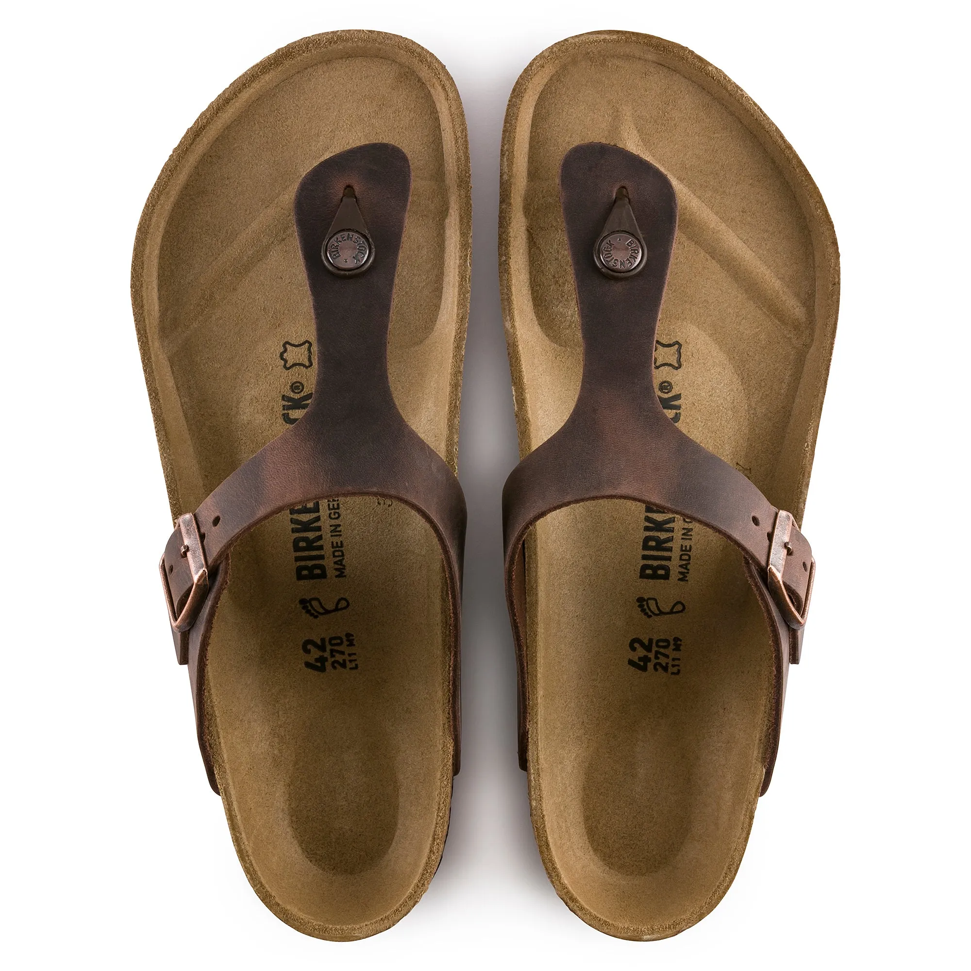 Birkenstock Gizeh Oiled Leather Color: Habana