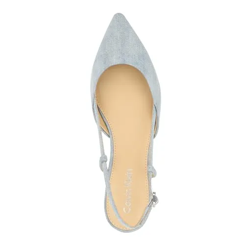 Calvin Klein Women's Stephany3 Ballet Flat, Milk 150, 11