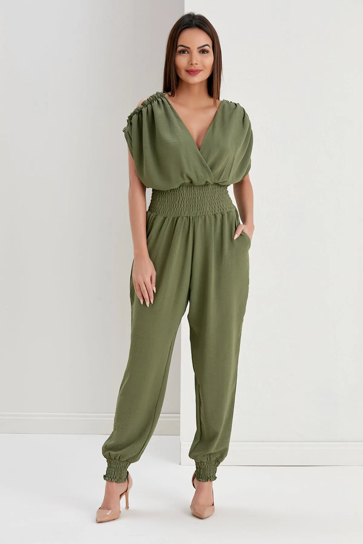 Casual Chic Khaki Jumpsuit