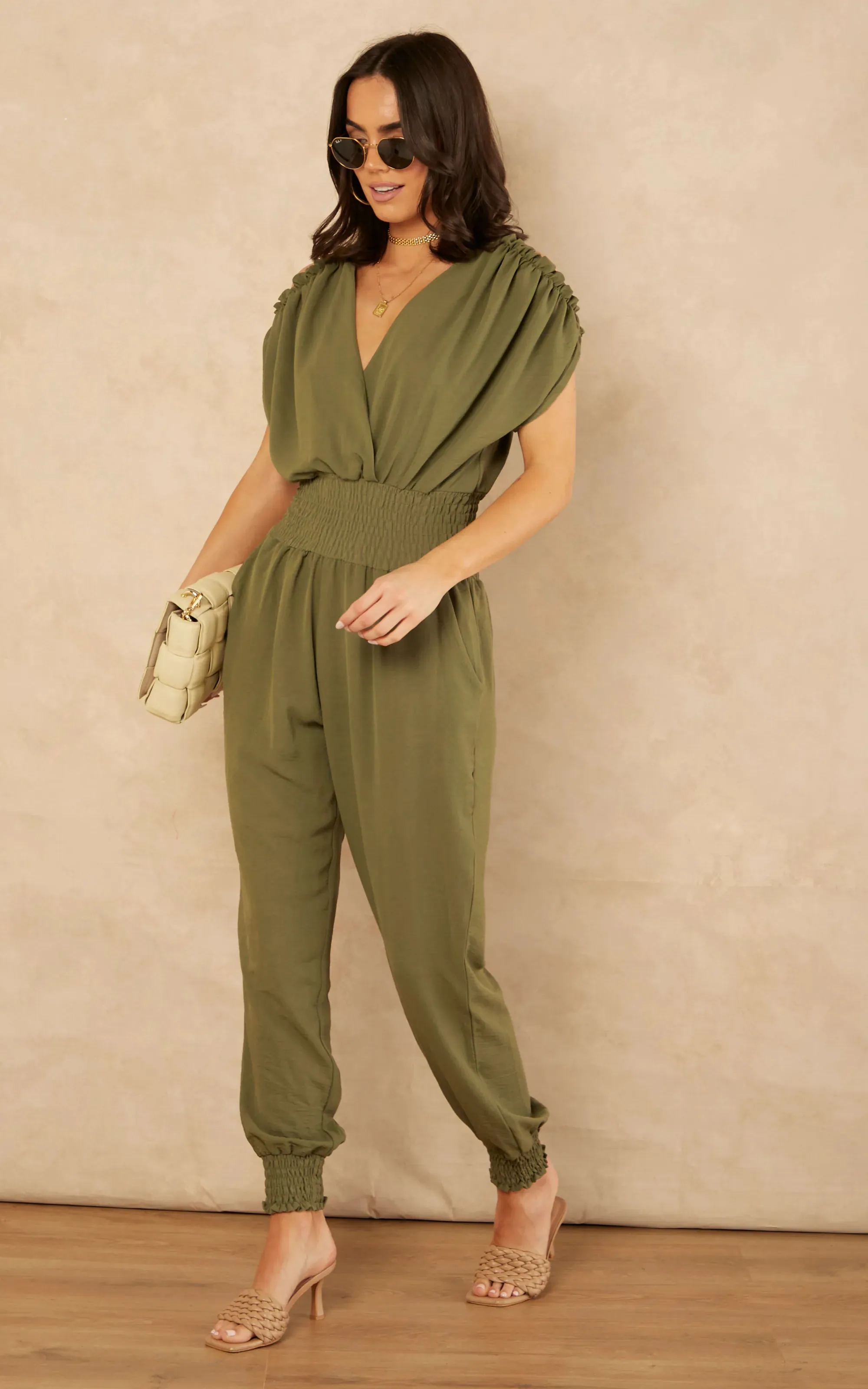 Casual Chic Khaki Jumpsuit