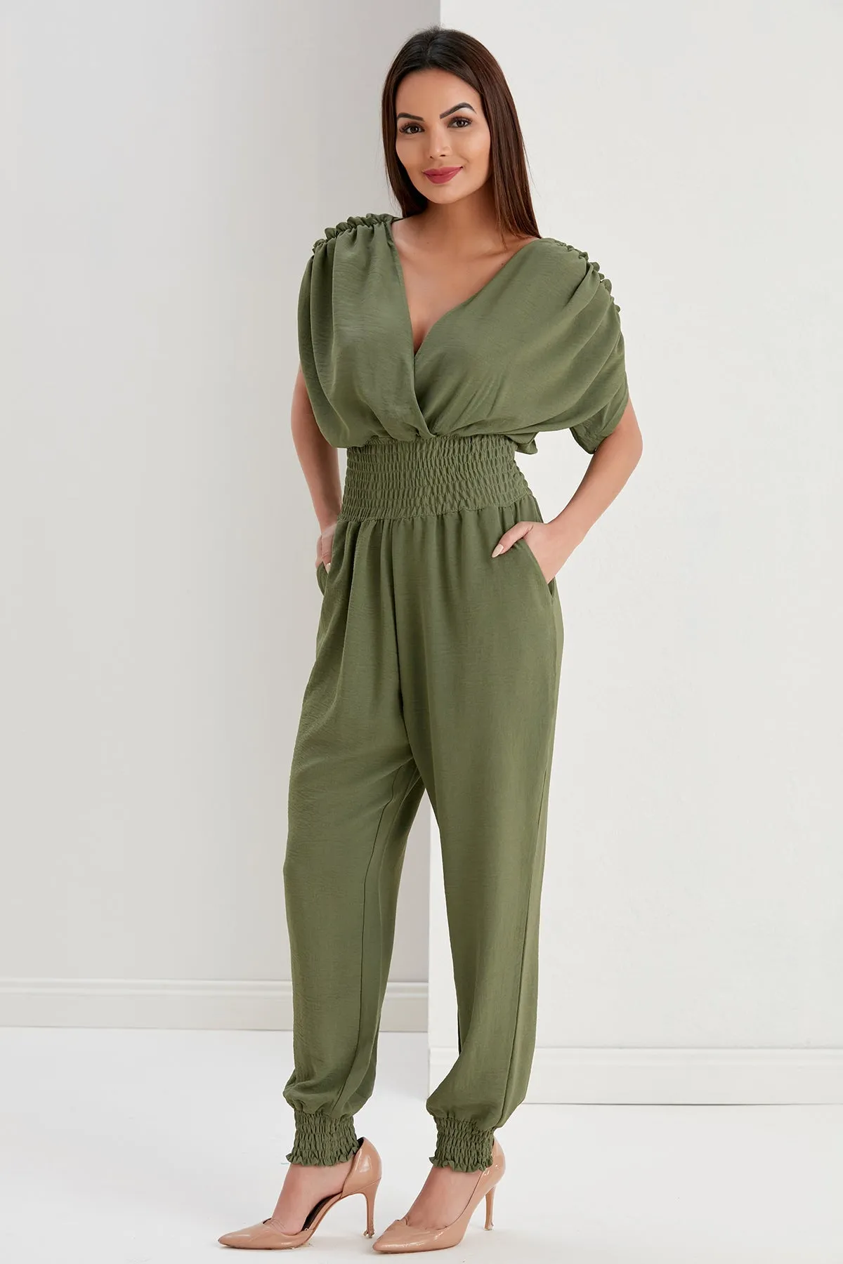 Casual Chic Khaki Jumpsuit