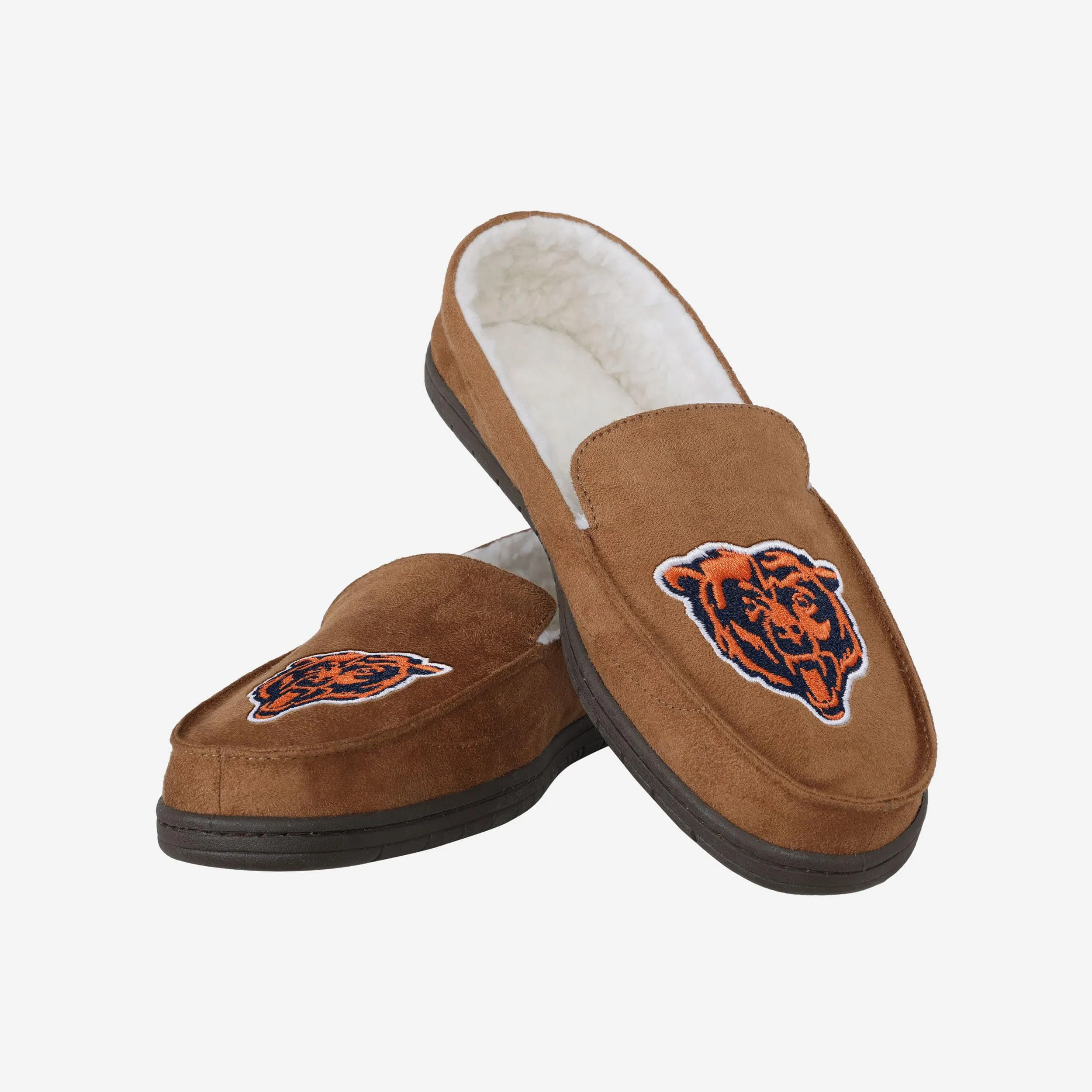 Chicago Bears Beige Moccasin Slipper