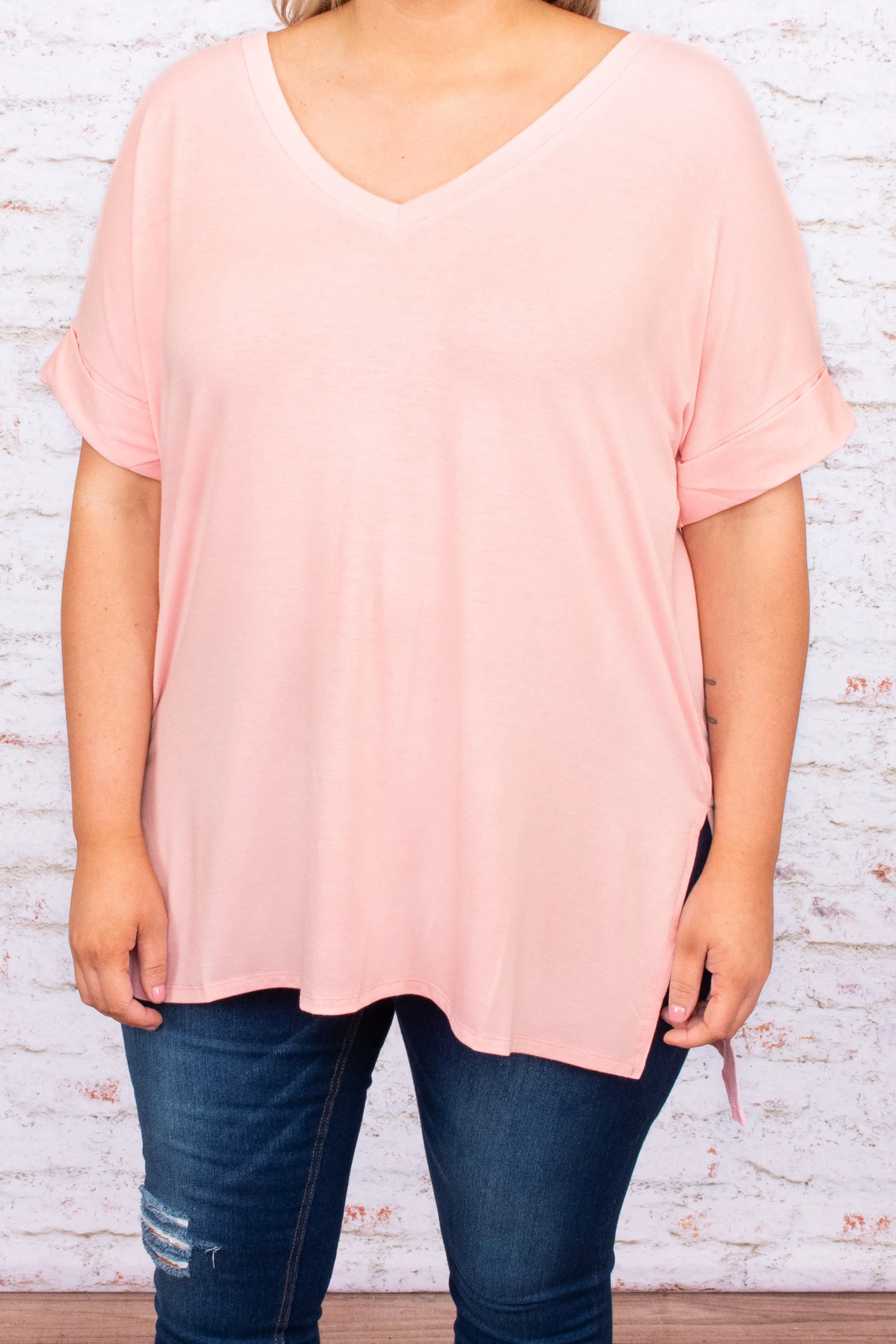 Comfy Travels Top, Dusty Pink