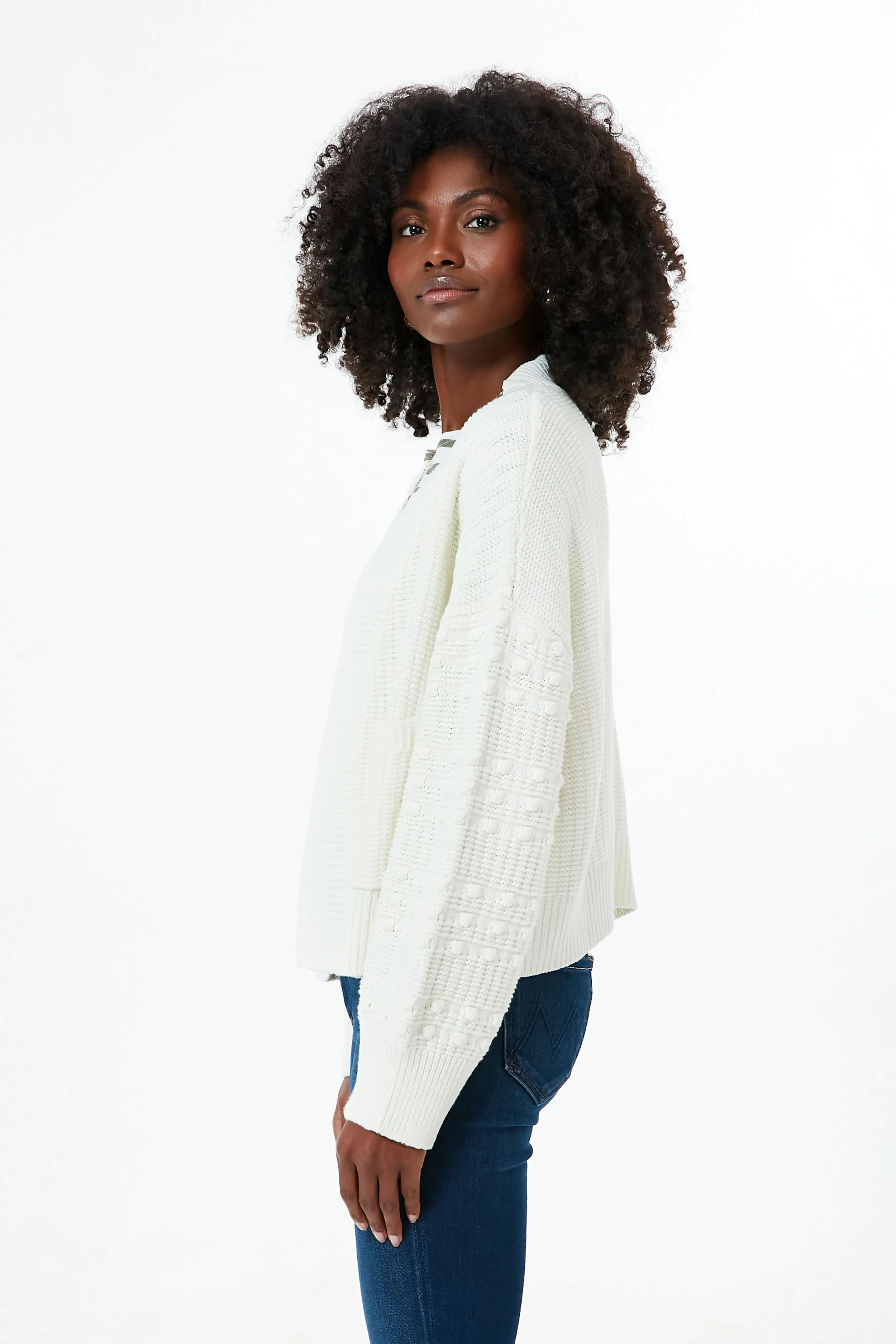 Cream Bobble Cardigan