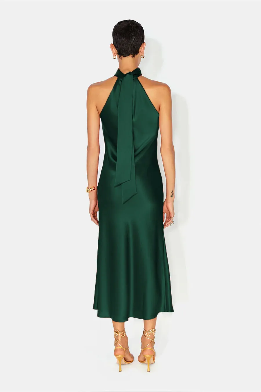 Cropped Sienne Dress - Pine