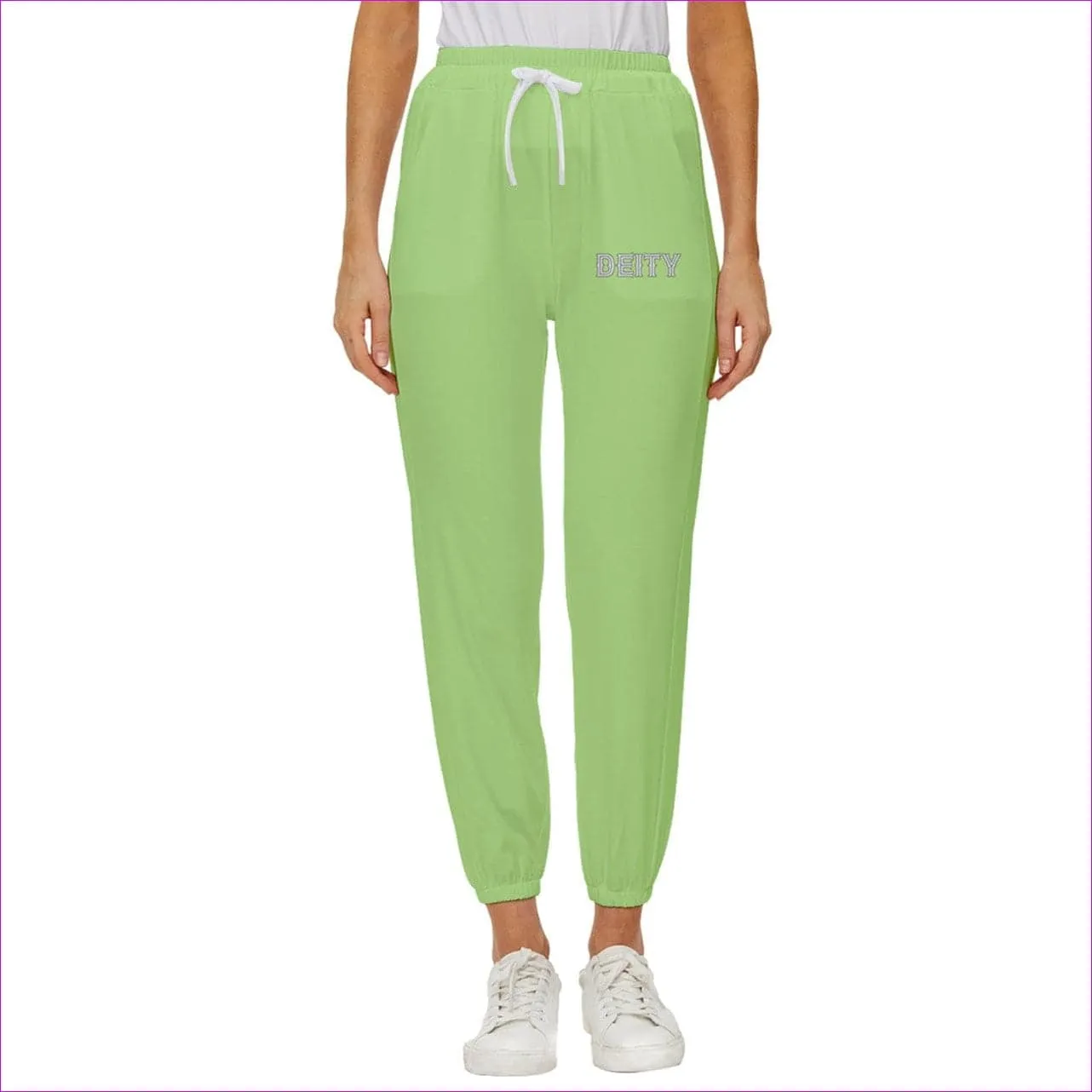 Deity Cropped Drawstring Pants - Green