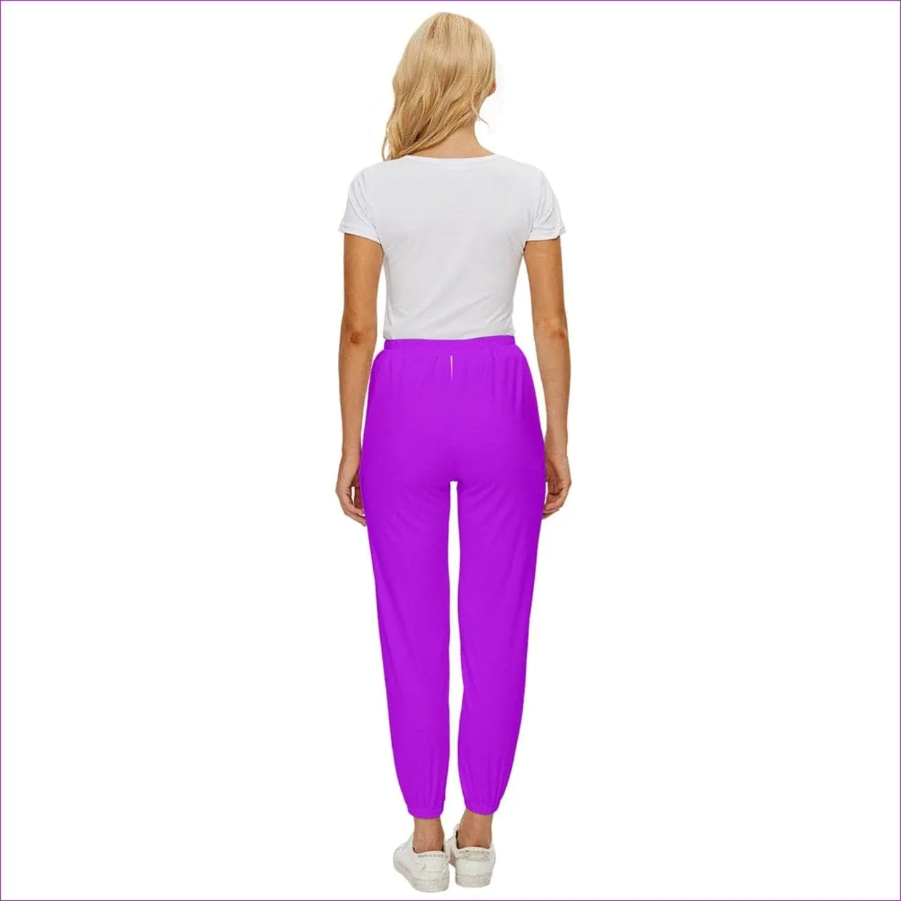 Deity Cropped Drawstring Pants - Purple