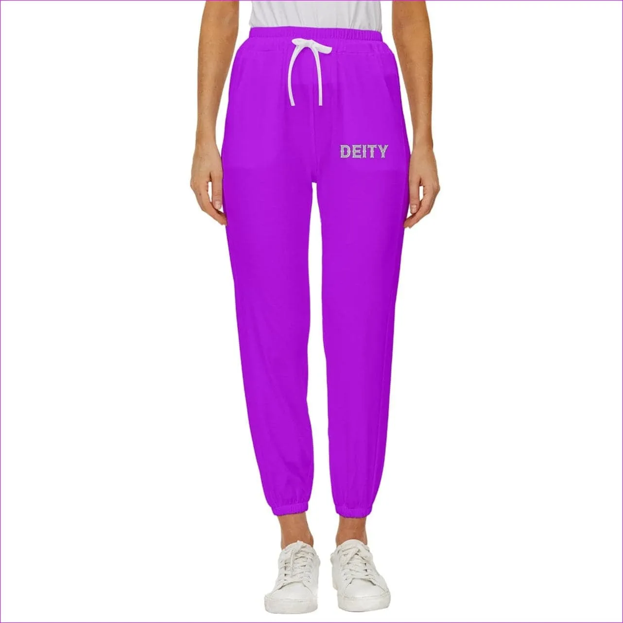 Deity Cropped Drawstring Pants - Purple