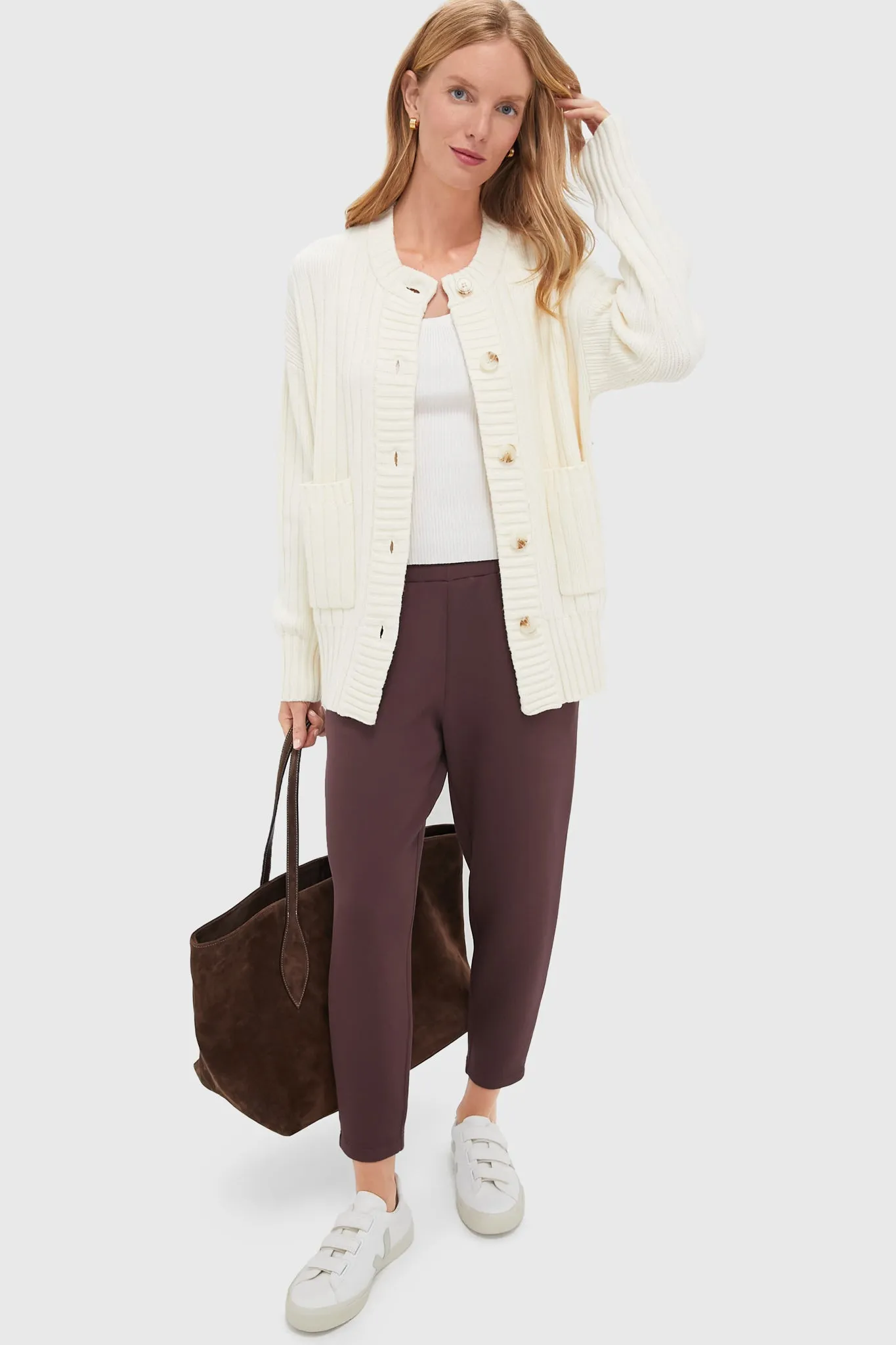 Egret Pensdale Relaxed Knit Jacket