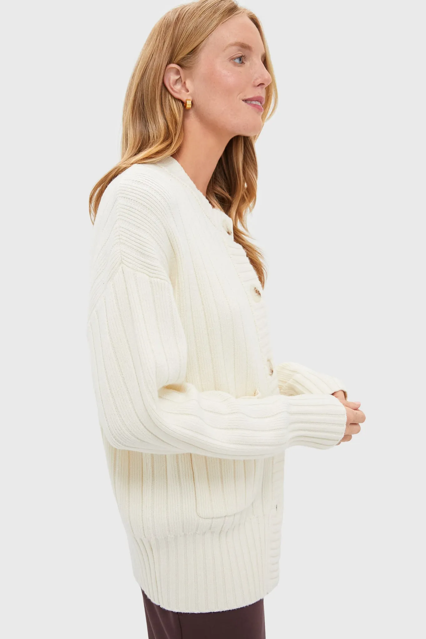 Egret Pensdale Relaxed Knit Jacket