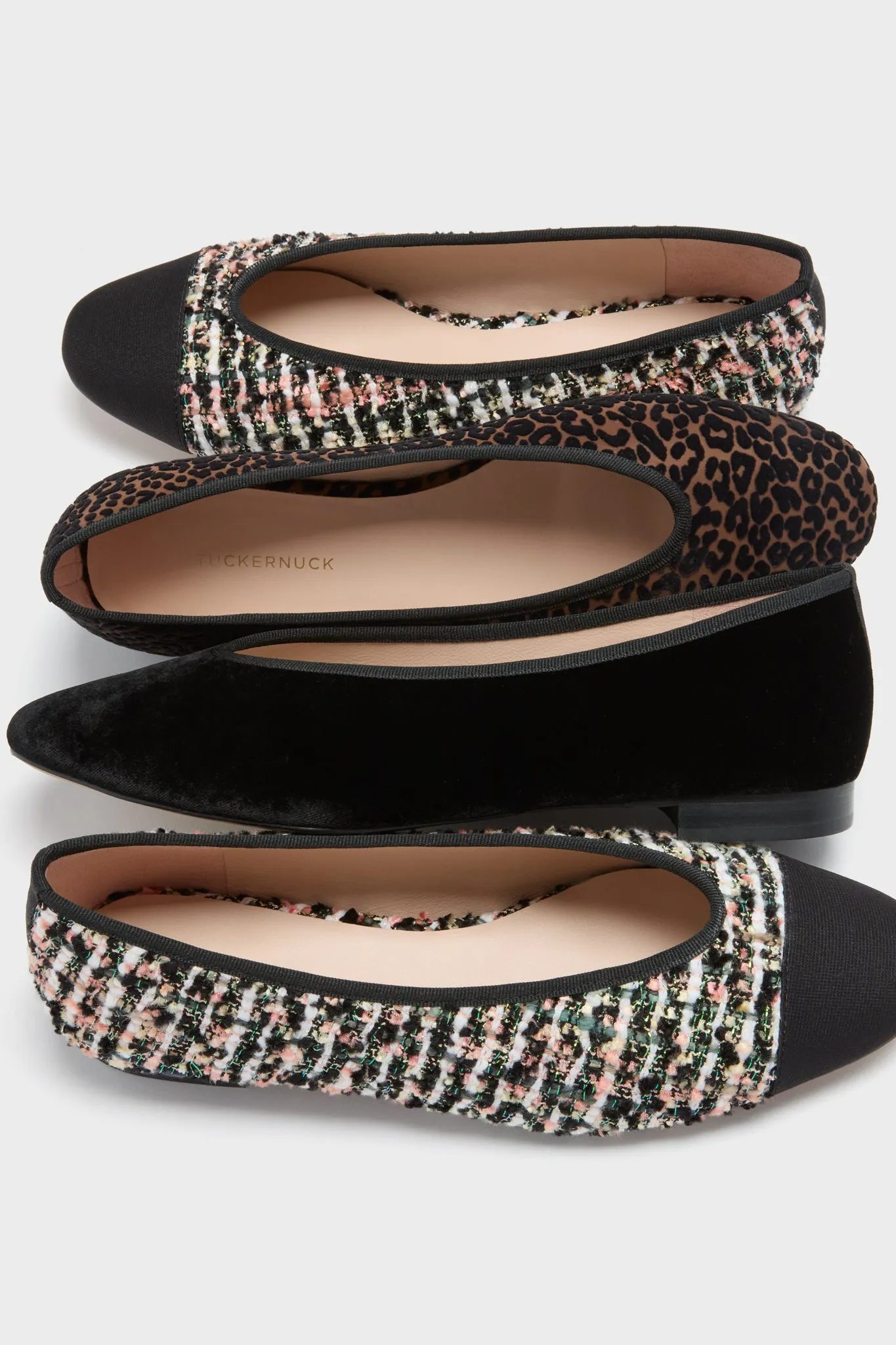 Embellished Tweed Nina Flats