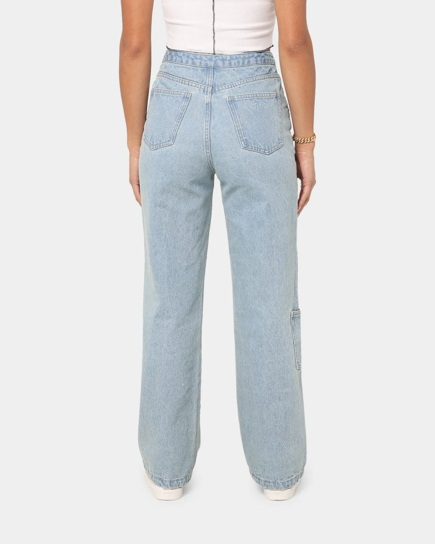 EN ES High Wide Leg Jean Light Blue Denim