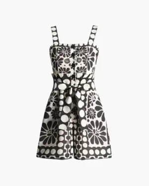 Gilda – Vintage print – Floral polka dot romper