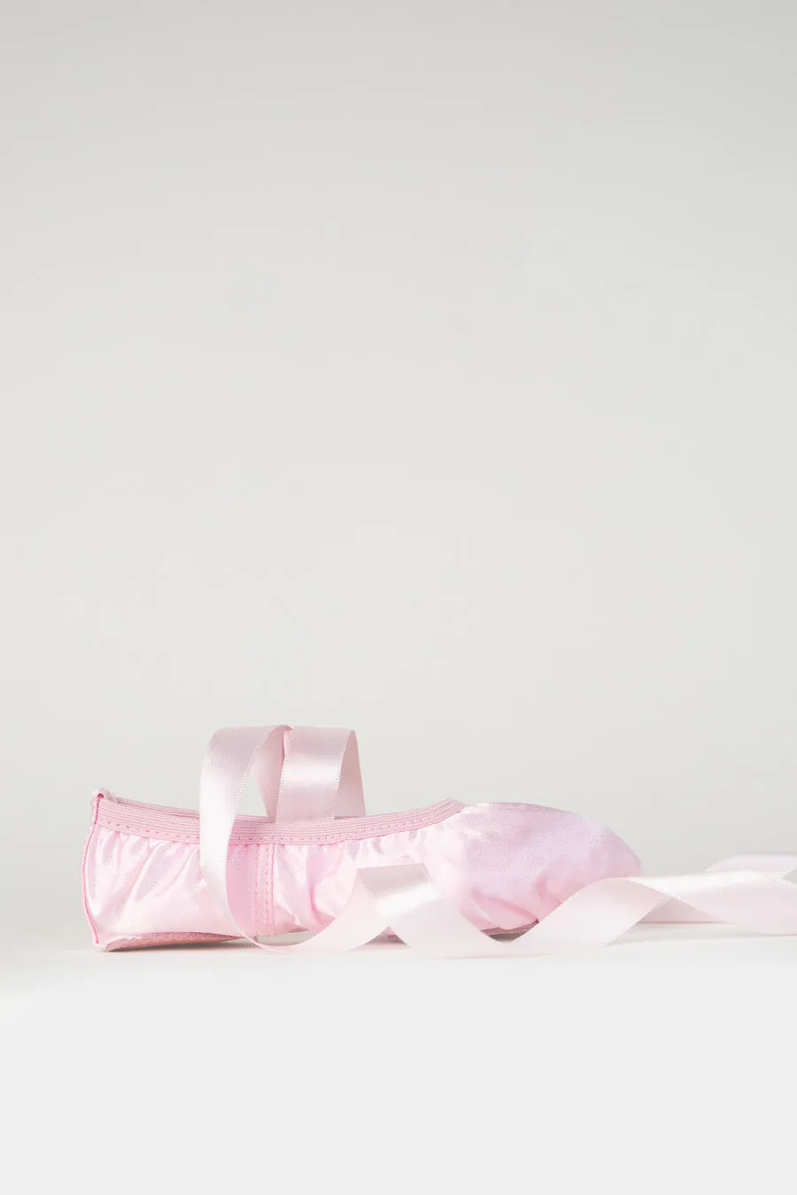 Girl's Satin Ballet Shoes with Ribbon