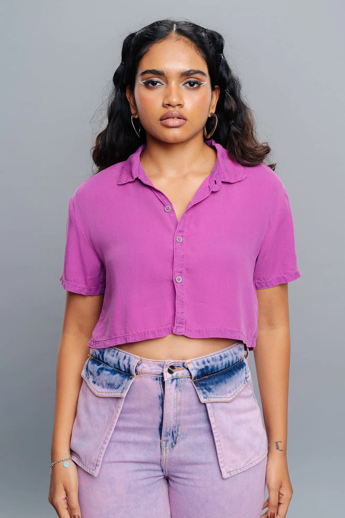 Heather Crop Shirt