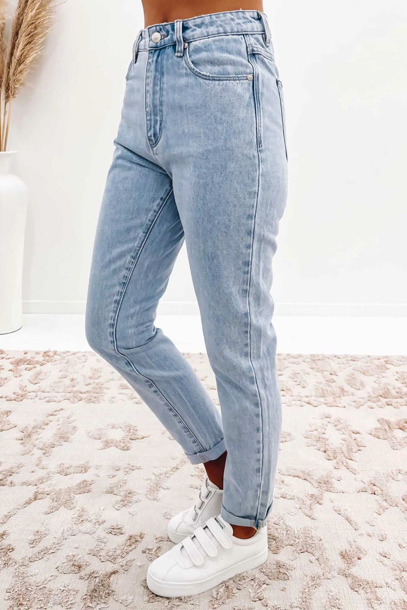 High Relaxed Kick Jean Crystal Crush