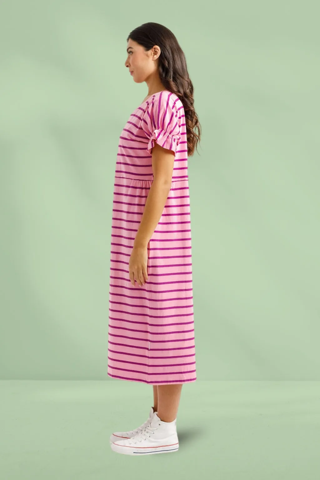 Homelee Nevaeh Midi Dress Candy Stripe