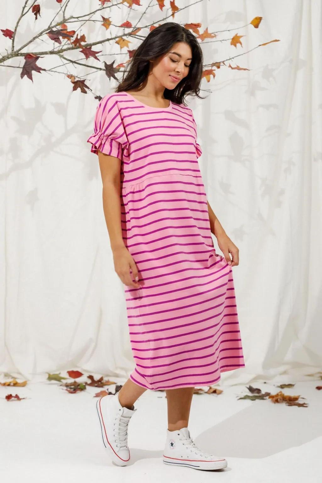 Homelee Nevaeh Midi Dress Candy Stripe