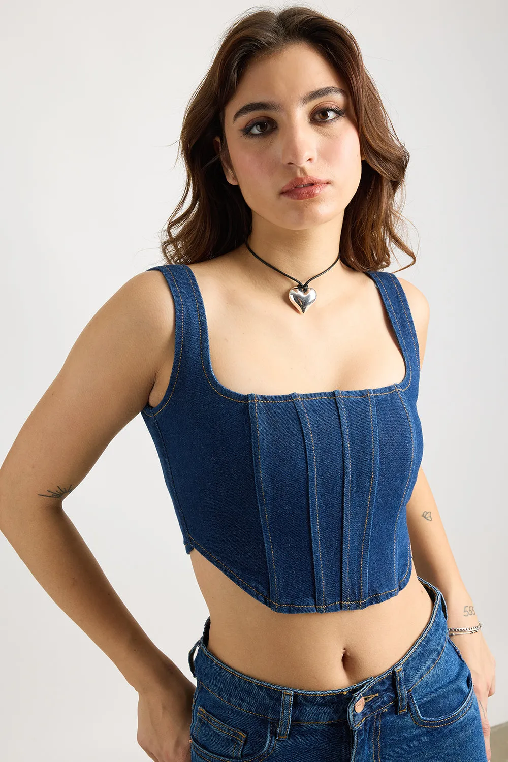 Jean Corset Top