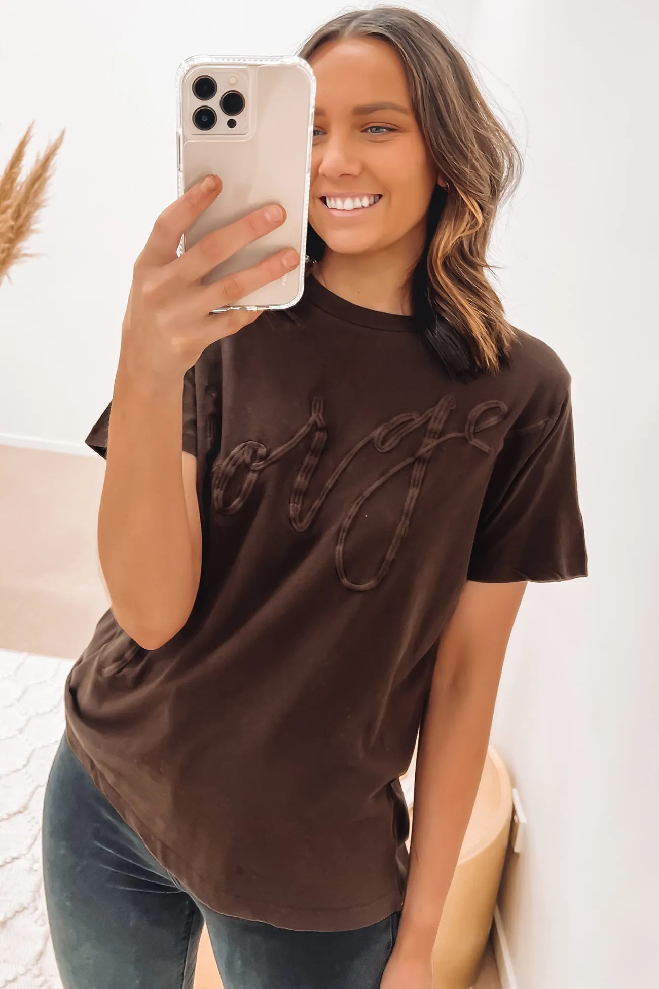 Jorge Embroidery Tee Brown