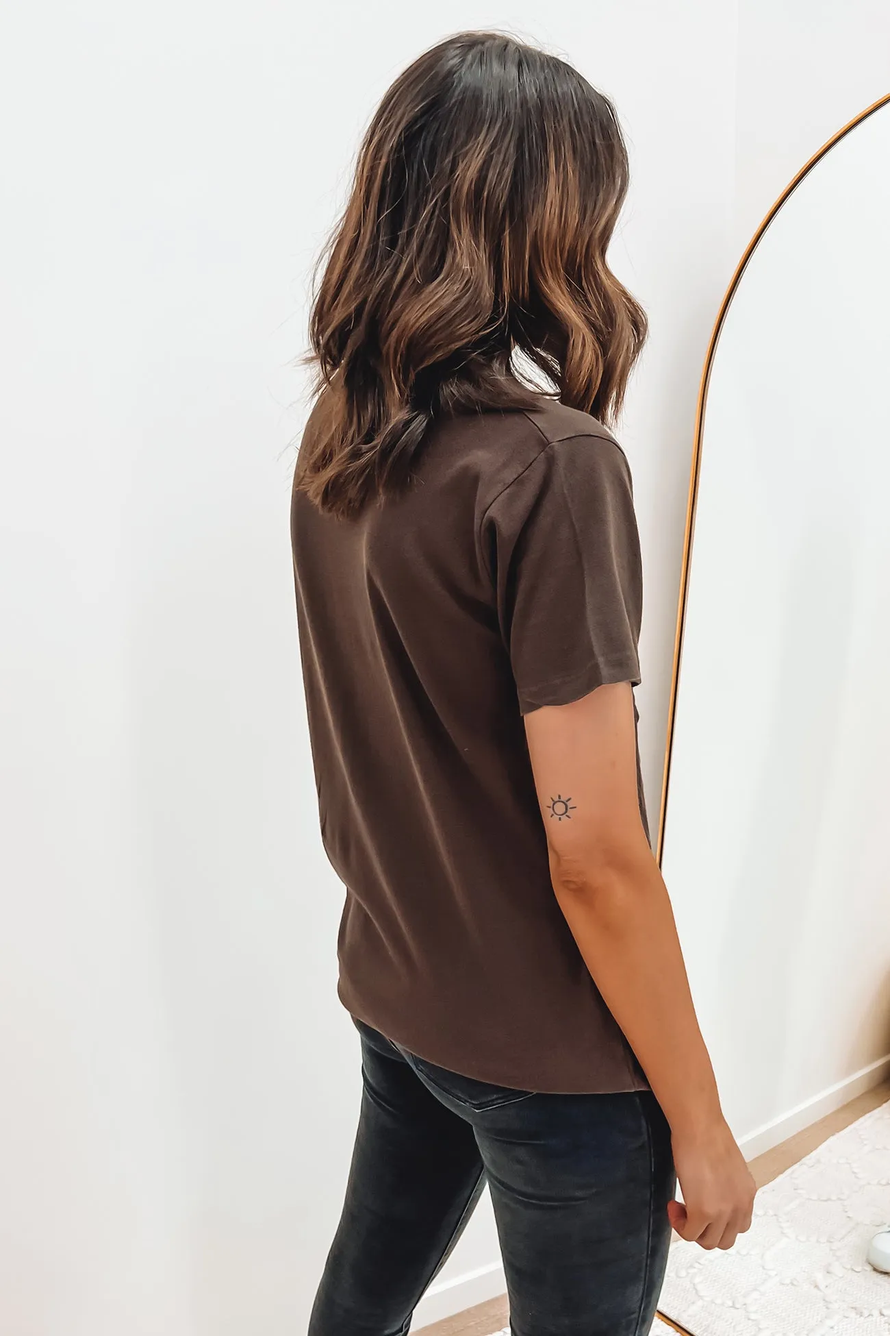 Jorge Embroidery Tee Brown