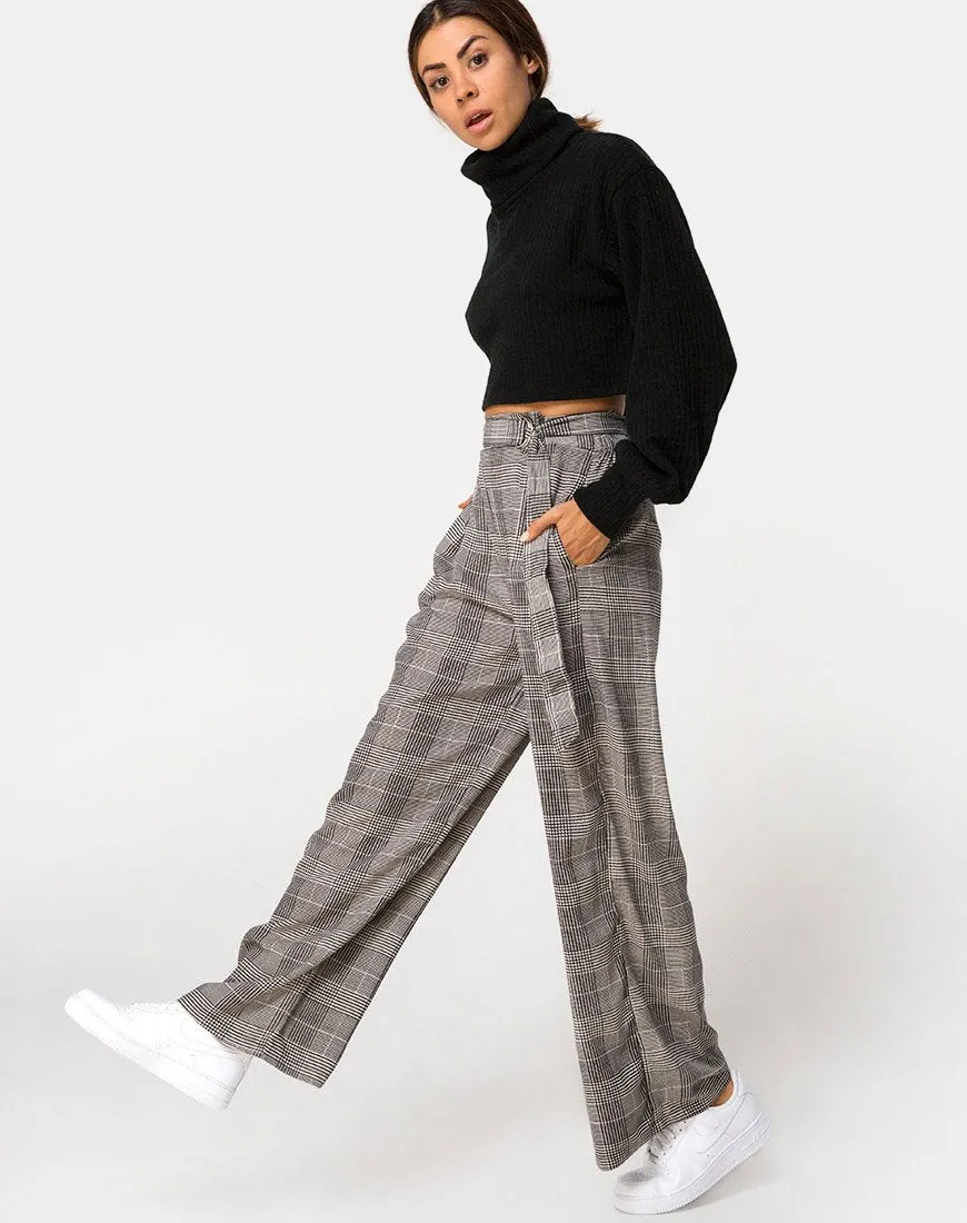 Majustie Highwaist Trouser in Charles Check Grey