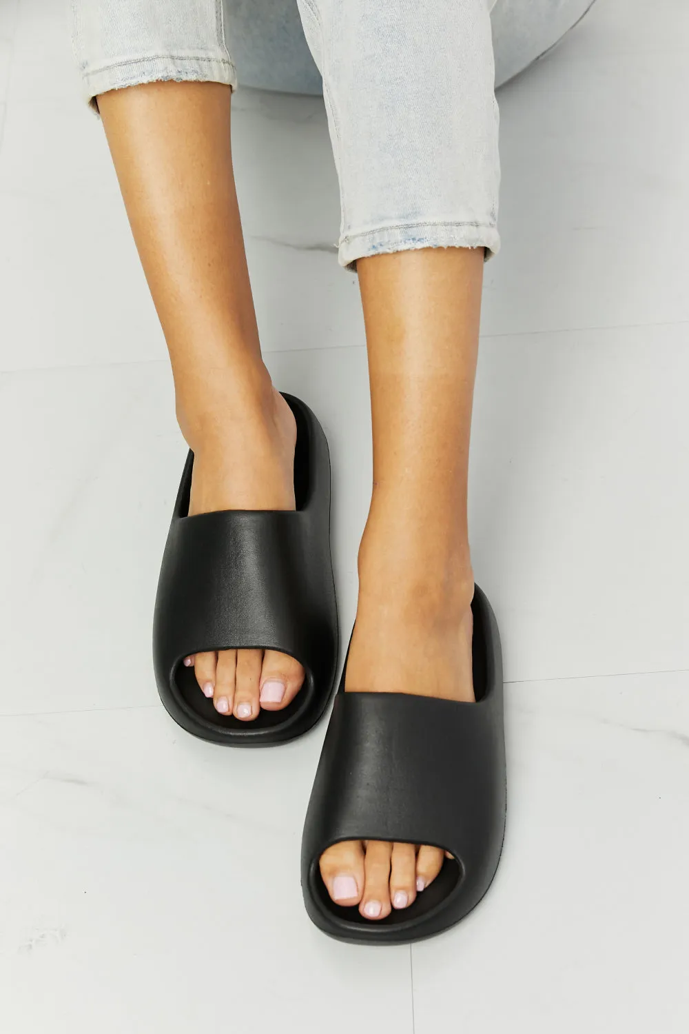 NOOK JOI In My Comfort Zone Slides in Black