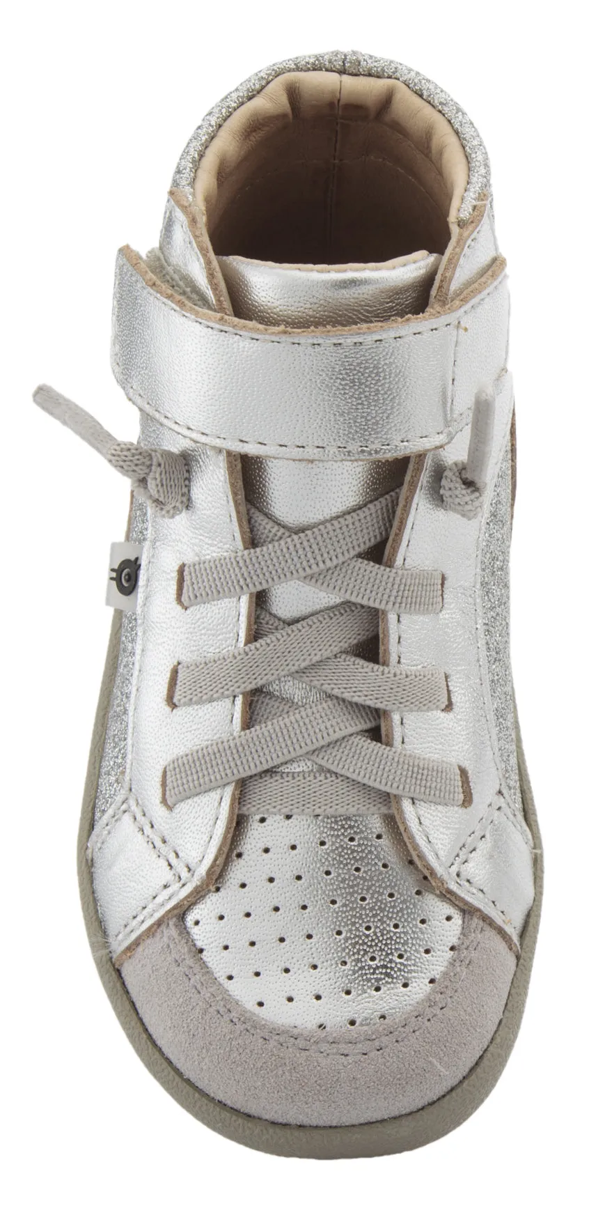 Old Soles Girl's & Boy's 5061 Sprite High Top Leather Sneakers - Silver/Glam Argent/Grey Suede