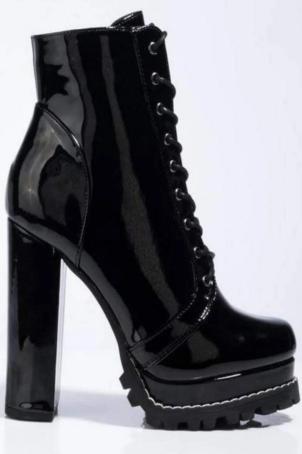 Platform Chunky Heeled Bootie