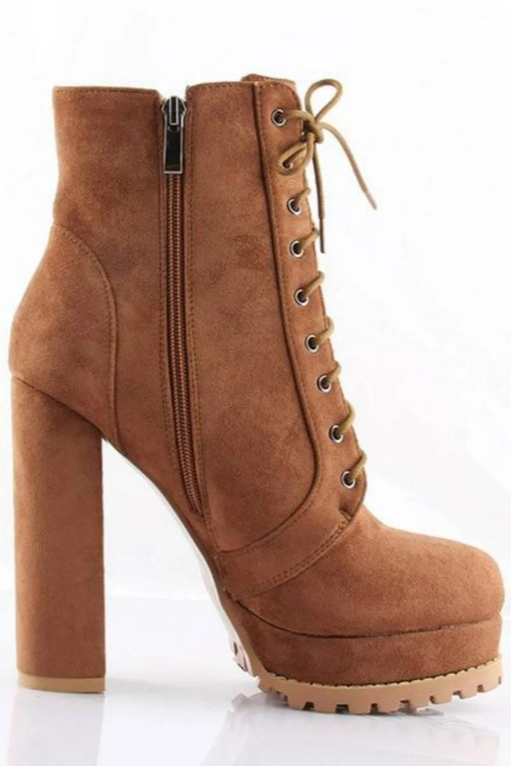 Platform Chunky Heeled Bootie