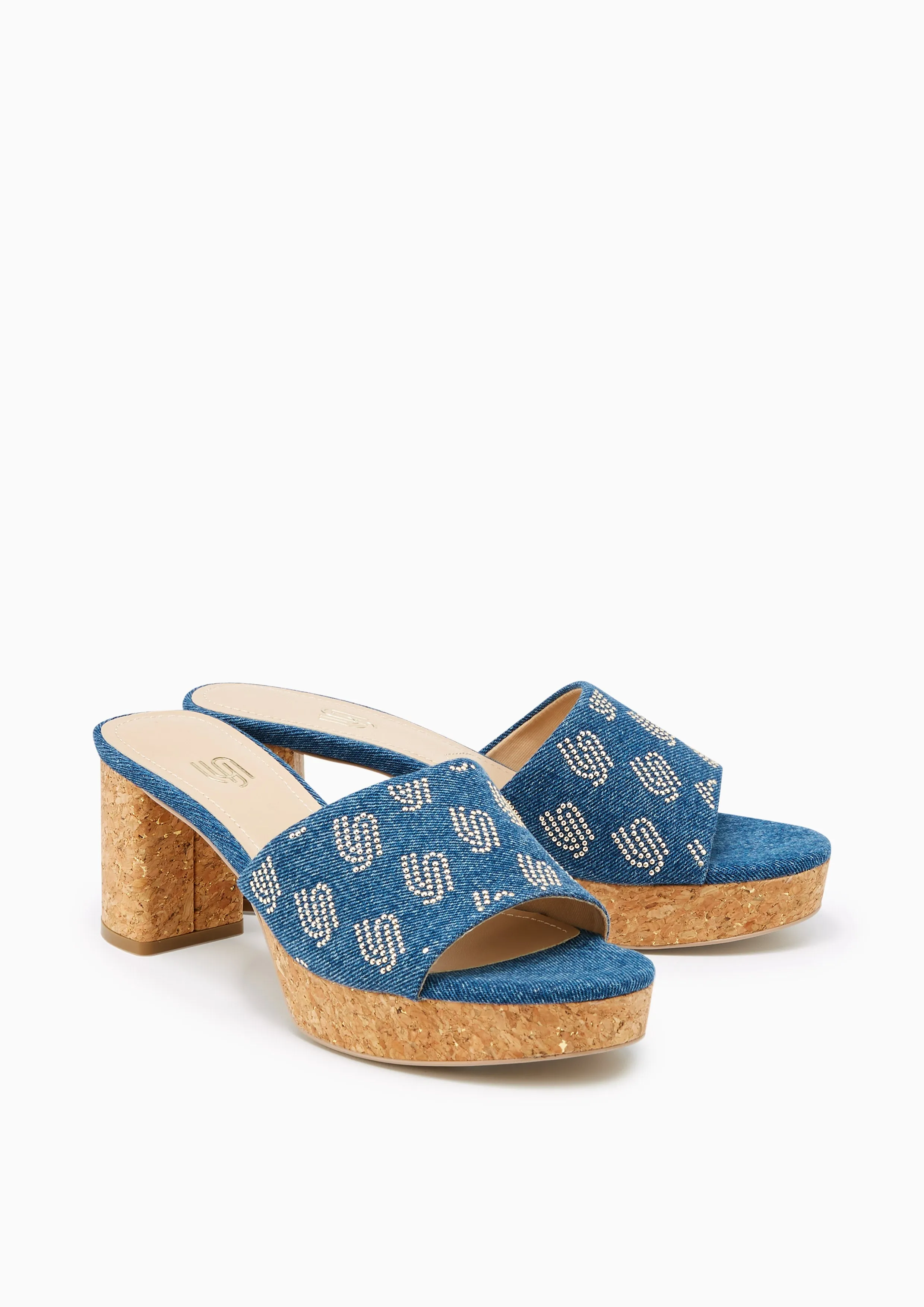 Prive Infinite Low Heel Sandals Blue