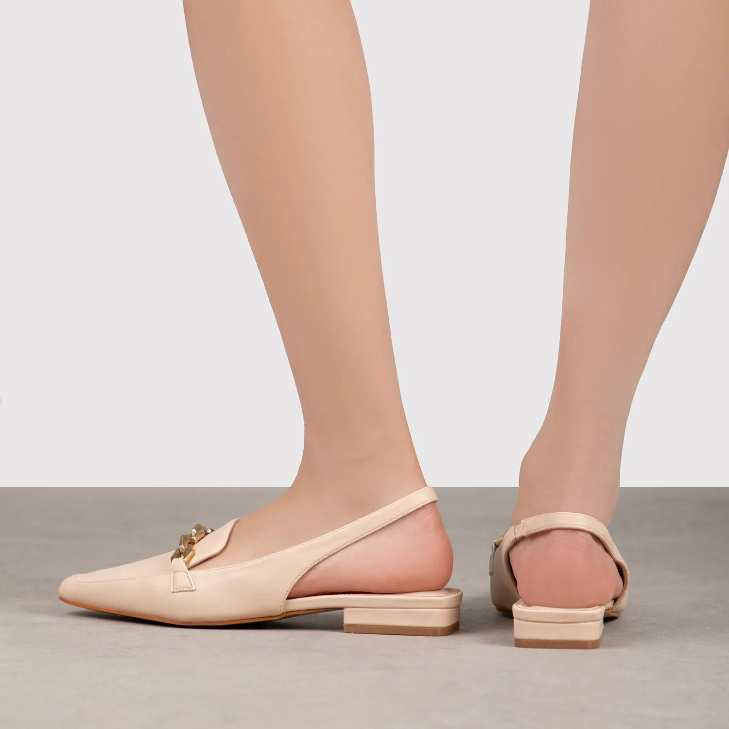 RAID Koral Flat Sandals in Nude