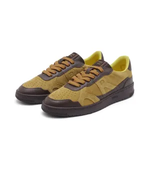 Rare Rabbit Men's Kepler Pro Yellow Plain Shoes