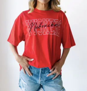 Red Nebraska Husker Owen Band Tee