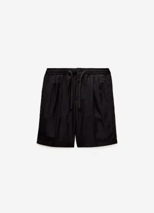 Relaxed Drawstring Shorts Black