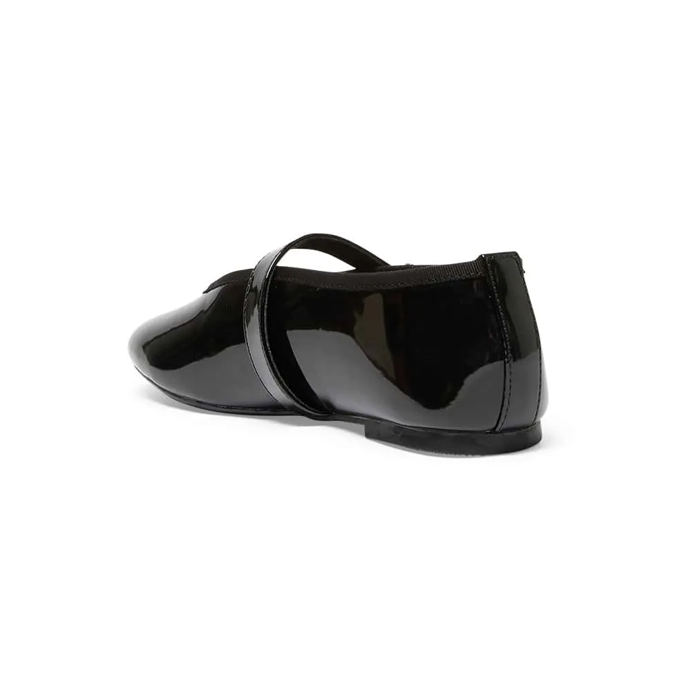 Robyn Flat in Black Patent