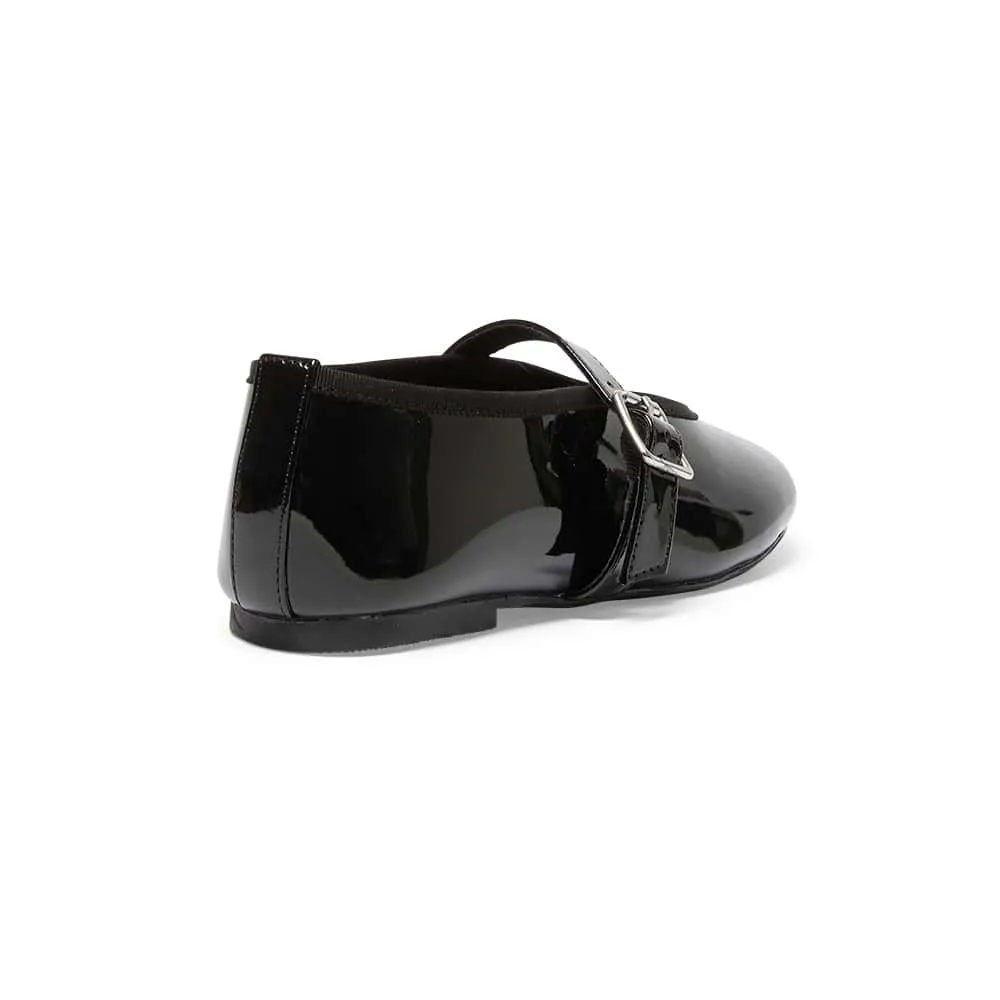 Robyn Flat in Black Patent