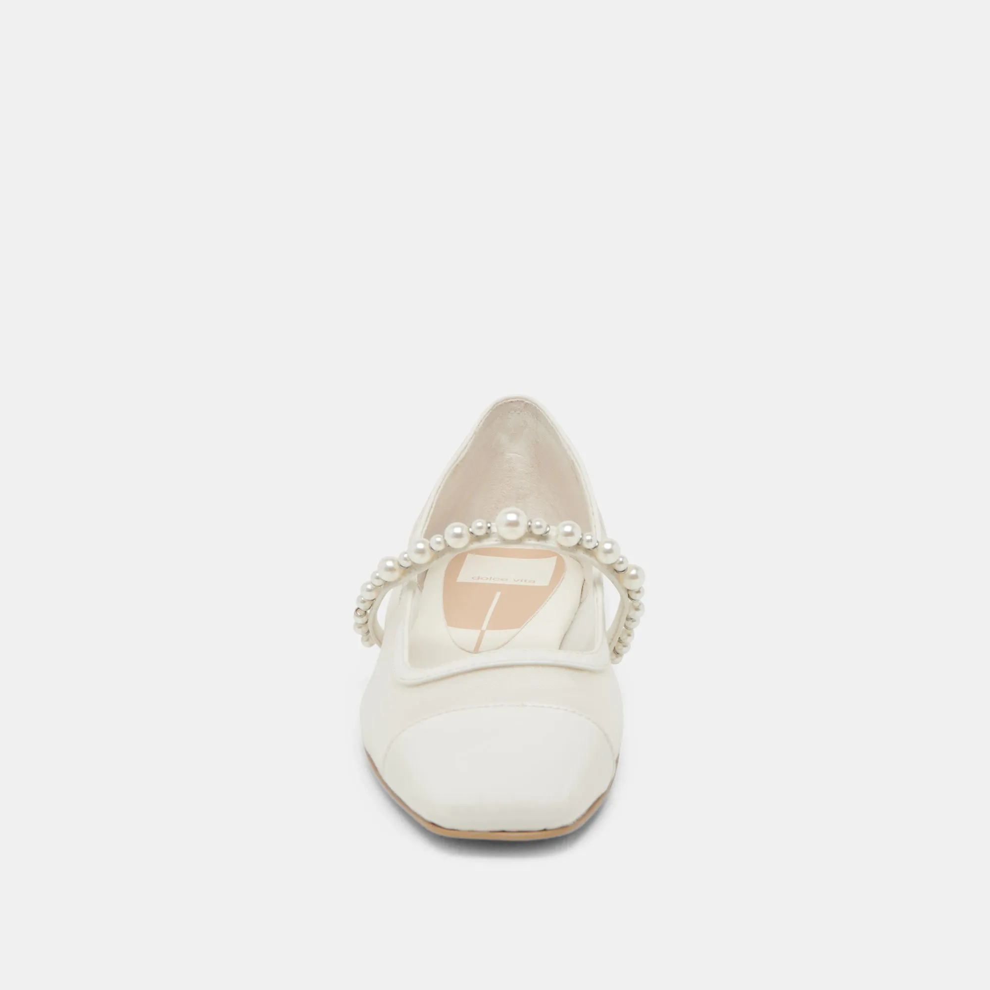 ROLLIN PEARL BALLET FLATS WHITE MESH