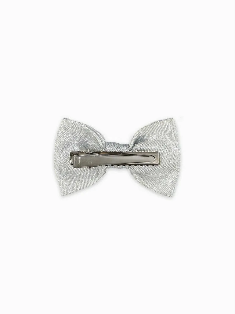 Silver Small Bow Girl Clip