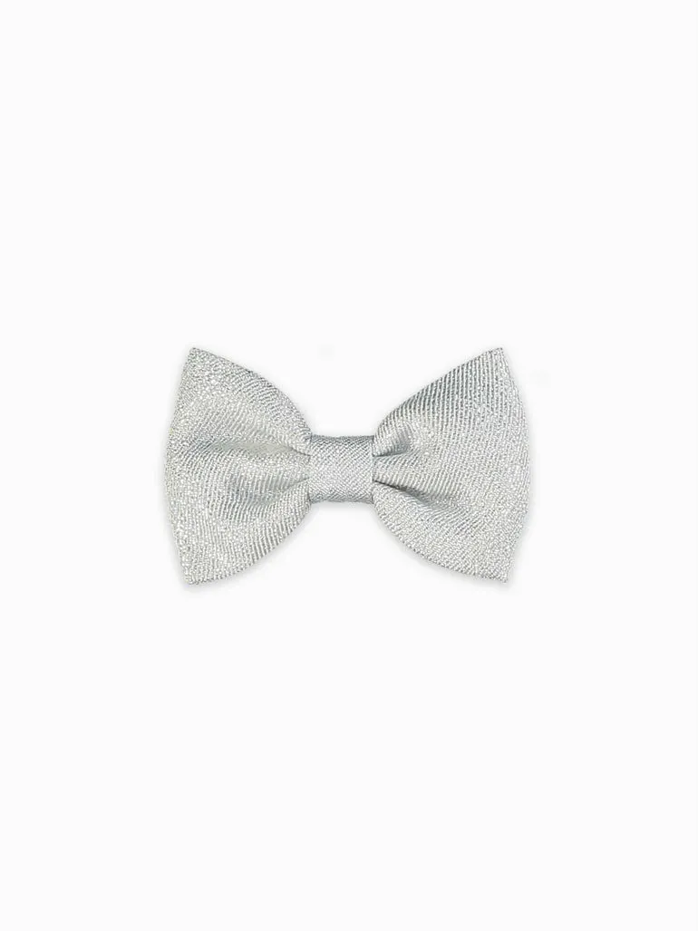 Silver Small Bow Girl Clip