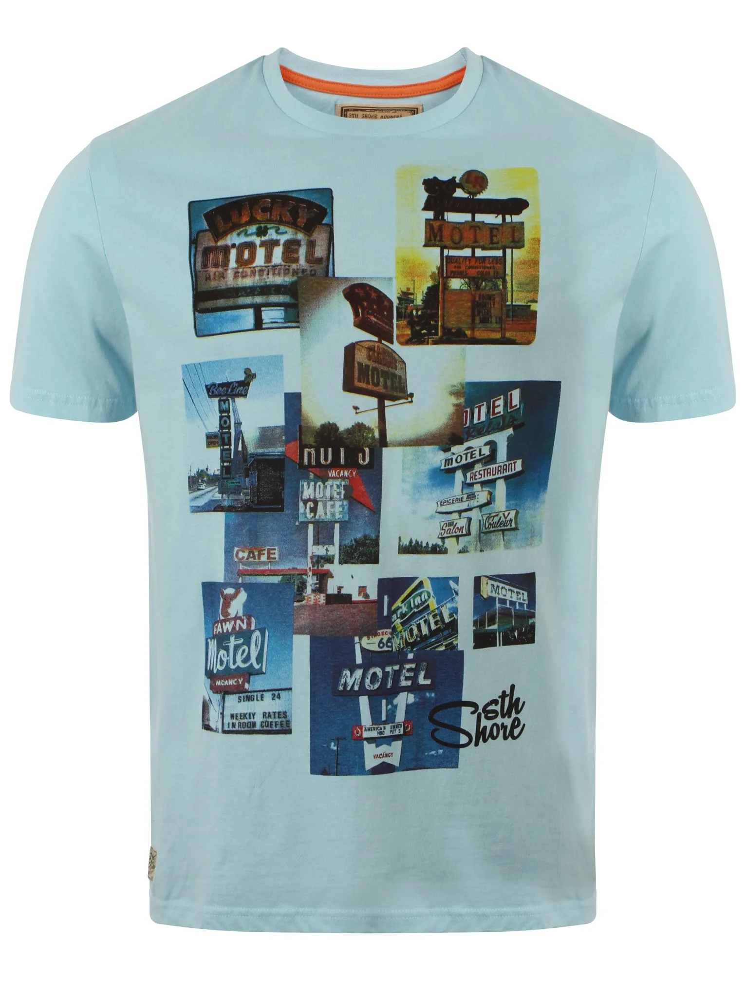 South Shore Multimotel blue printed tee