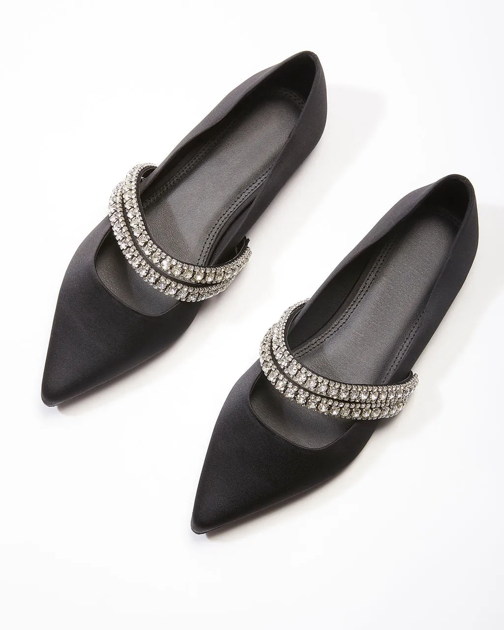 Spellbound Rhinestone Pointed Flats