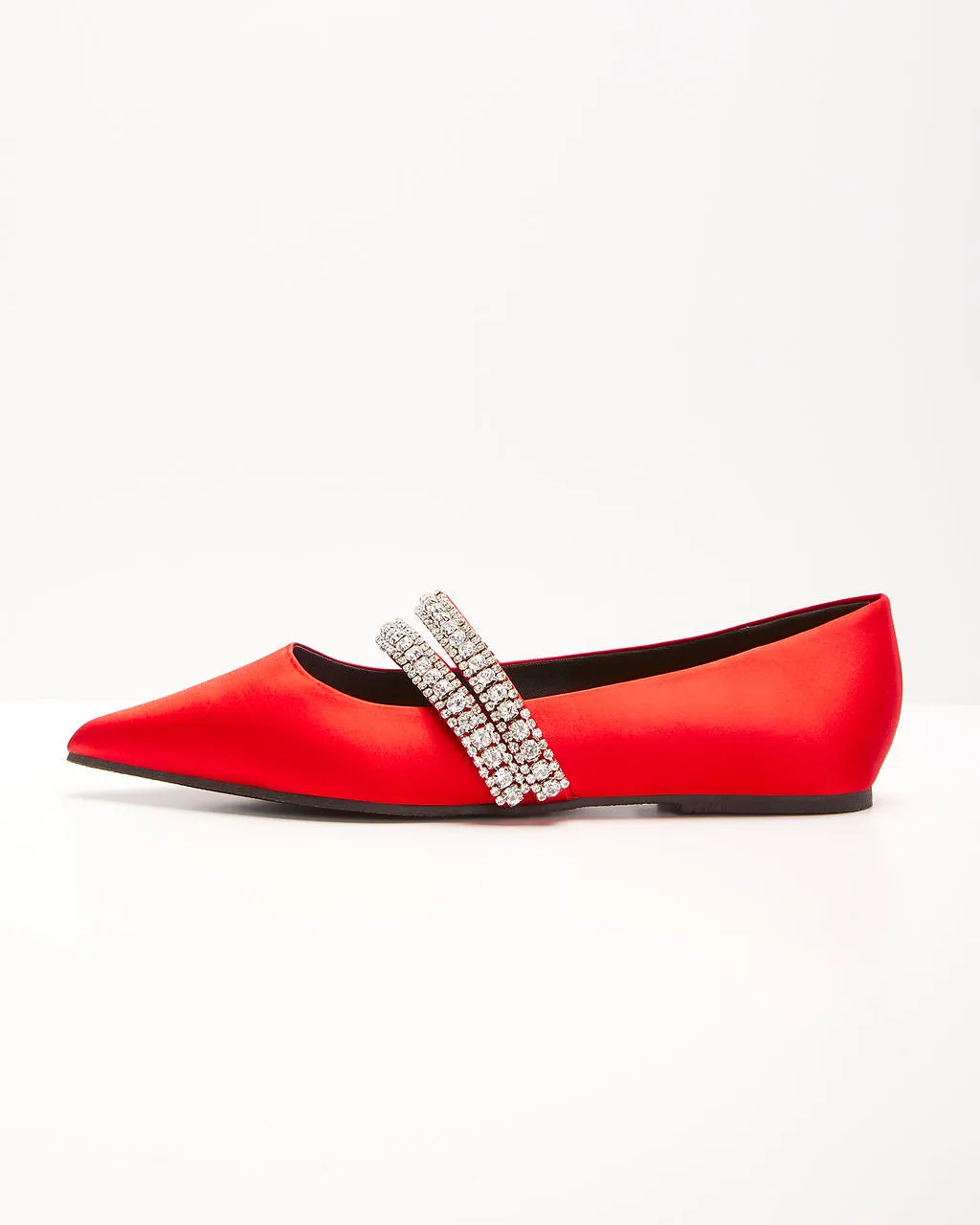 Spellbound Rhinestone Pointed Flats